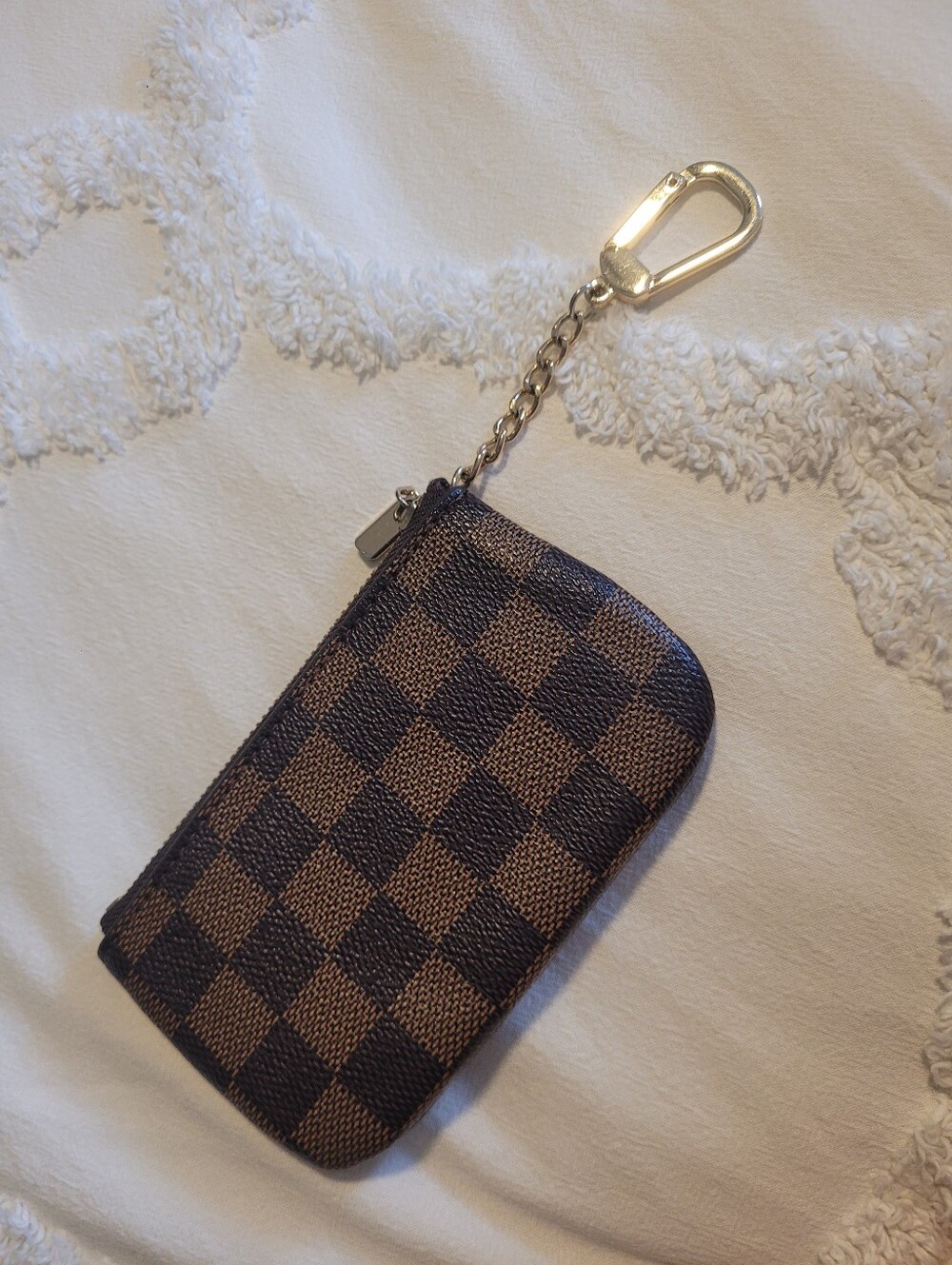 Daisy Rose Brown Checkered Key/card Pouch